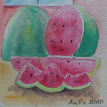 Mi proyecto del curso: Técnicas aplicadas de ilustración en acuarela. Traditional illustration, Fine Arts, Painting, and Watercolor Painting project by Axel Ulises Vite Navarrete - 10.29.2023