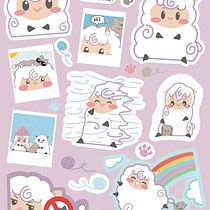 Stickersheet Wolli & Schnurrke Ein Projekt aus dem Bereich Traditionelle Illustration und Design von Figuren von katabi - 29.10.2023
