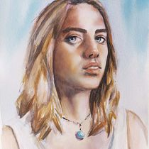 Mi proyecto del curso: Retrato artístico en acuarela. Fine Arts, Painting, Watercolor Painting, and Portrait Drawing project by Oscar Acevedo - 10.29.2023