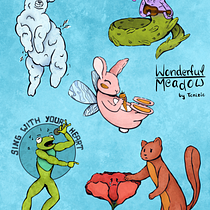 My project for course: Illustration of Adorable Characters Inspired by Nature. Projekt z dziedziny Projektowanie postaci,  R, sunek, Ilustracja c, frowa, R, sunek c i frow użytkownika tonizio - 30.10.2023