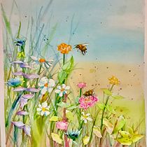 My project for course: Illustrating the Natural World with Watercolor and Charcoal. Traditional illustration, Painting, and Naturalistic Illustration project by Reni Gordon - 10.29.2023