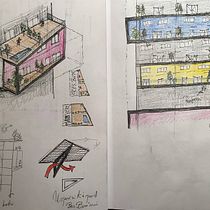 Big Balcony Sections BBS. Architecture, Sketching, Drawing, and Architectural Illustration project by mikolaj.jarzyna - 10.29.2023