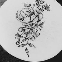 Meu projeto do curso: Tatuagem botânica com pontilhismo. Ilustração tradicional, Desenho de tatuagens e Ilustração botânica projeto de Simone A. da silva - 30.10.2023