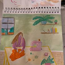 Mon projet du cours : Carnet de croquis pour explorer votre style de dessin. Ilustração tradicional, Esboçado, Criatividade, Desenho, Pintura em aquarela, Sketchbook, e Pintura guache projeto de Julietta - 30.10.2023