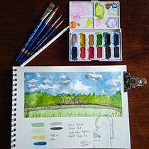 Mi proyecto del curso: Cuaderno de viaje en acuarela. Traditional illustration, Watercolor Painting, Architectural Illustration, and Sketchbook project by Victoria Aba - 10.31.2023