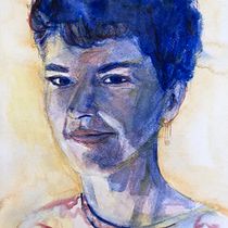 Mi proyecto del curso: Retrato artístico en acuarela. Fine Arts, Painting, Watercolor Painting, and Portrait Drawing project by Leonor Grasso - 09.02.2023