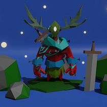 Mi proyecto del curso: Modelado de personajes low poly para videojuegos Ein Projekt aus dem Bereich 3D, 3-D-Modellierung, Videospiele, Design von 3-D-Figuren und Design für Videospiele von Michael Oscar Goitia Quispe - 01.11.2023