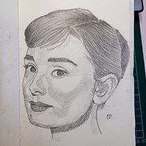 My project for course: Graphite Line Drawing for Portrait Sketchbooking. Artes plásticas, Esboçado, Desenho, Desenho de retrato, e Sketchbook projeto de Olivia Julius Dunggat - 01.11.2023