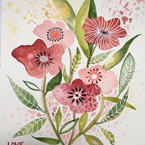 Mein Abschlussprojekt für den Kurs: Blumenkompositionen mit Aquarell: Verbinde dich mit der Natur. Ilustração tradicional, Pintura, Pintura em aquarela e Ilustração botânica projeto de marlilu - 01.11.2023