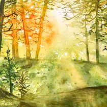 My project for course: Dreamy Watercolor Landscapes: Paint with Light. Un projet de Peinture , et Aquarelle de Kriszta Koczan - 01.11.2023