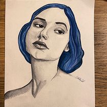 Il mio progetto del corso: Ritratto su blocco da disegno: esplora il volto umano. Sketching, Drawing, Portrait Drawing, Artistic Drawing, and Sketchbook project by carlotta.coffaro96@gmail.com Coffaro - 11.01.2023