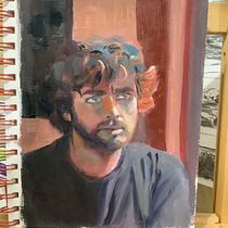 Mi proyecto del curso: Retrato artístico al óleo sobre papel. Un progetto di Belle arti, Pittura e Pittura ad olio di alek_ - 02.11.2023
