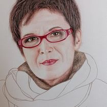 My project for course: Realistic Portrait with Coloured Pencils. Traditional illustration, Fine Arts, Pencil Drawing, Drawing, Portrait Drawing, Realistic Drawing, Artistic Drawing, and Colored Pencil Drawing project by Judit Gellerd - 11.02.2023