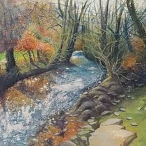 My project for course: Painting Realistic Watercolor Landscapes. Projekt z dziedziny  Sztuki piękne,  Malarstwo, Sketching, Malowanie akwarelą, Ilustracja naturalist i czna użytkownika Judit Gellerd - 02.11.2023