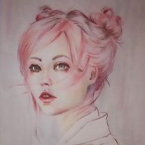 Mój projekt z kursu: Rysowanie ekspresyjnych portretów kredkami . Drawing, Portrait Drawing, Sketchbook, and Colored Pencil Drawing project by Joanna Zakrzewska - 11.02.2023