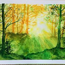 My project for course: Dreamy Watercolor Landscapes: Paint with Light. Un projet de Peinture , et Aquarelle de Rafał Nieradzik - 02.11.2023