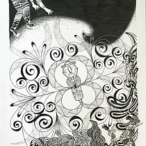 Mito Maori "Nascimento do Mundo": Meu projeto do curso "Ilustração de contos de fadas com bico de pena e tinta". Desenho, Desenho artístico, Ilustração com tinta e Ilustração tradicional projeto de Claudia Lopes - 02.11.2023