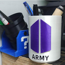 Mi proyecto del curso: Introducción al diseño e impresión en 3D - Lapicero BTS-ARMY. 3D, Industrial Design, Product Design, 3D Modeling, and 3D Design project by maykol.marin - 11.01.2023