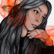 Mi proyecto del curso: Retrato ilustrado con Procreate. Projekt z dziedziny Trad, c, jna ilustracja, Grafika wektorowa, Ilustracja c, frowa i Portret użytkownika Liliana Martinez A. - 02.11.2023