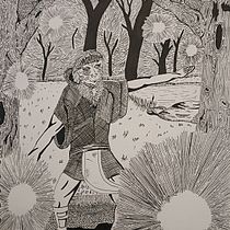 Gwyn Ap Nudd: The Welsh Fairy King release his fairies into the forest. Desenho, Desenho artístico e Ilustração com tinta projeto de Lee Skinner - 03.11.2023