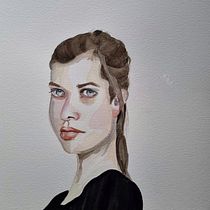 My project for course: Watercolor Portrait from a Photo. Traditional illustration, Watercolor Painting, and Portrait Drawing project by Melinda Collavo - 11.03.2023