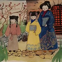 My project for course: Watercolor Illustration with Japanese Influence. Traditional illustration, Drawing, and Watercolor Painting project by helenaskg - 11.03.2023