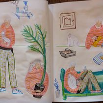 Mon projet du cours : Création de personnages à partir de dessins d’observation. Un proyecto de Ilustración tradicional, Diseño de personajes, Dibujo y Sketchbook de Martine Latare - 03.11.2023