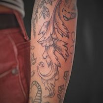 Mi proyecto del curso: Introducción al tatuaje de estilo etching. Un proyecto de Diseño de tatuajes de Mariana - 03.11.2023