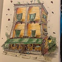 Mein Abschlussprojekt für den Kurs: Expressive Architekturskizzen mit Markern. Sketching, Drawing, Architectural Illustration, Sketchbook & Ink Illustration project by maribari - 11.04.2023