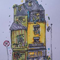 Meu projeto do curso: Desenho arquitetônico expressivo com marcadores coloridos. Sketching, Drawing, Architectural Illustration, Sketchbook & Ink Illustration project by Deb - 11.04.2023
