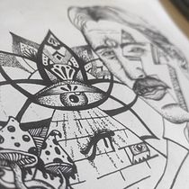 Mi proyecto del curso: Técnicas de tatuaje: sombreado con pepper shading. Ilustração tradicional, e Desenho de tatuagens projeto de Mauro Navia - 04.11.2023