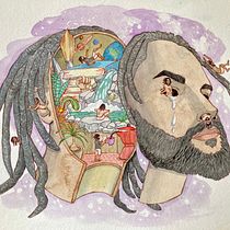Abrindo a cabeça . Traditional illustration, Fine Arts, Painting, Drawing, and Watercolor Painting project by Maicon Santana Moreira - 11.01.2023