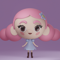 Mi proyecto del curso: Creación de personajes kawaii en 3D con Blender. Een project van Traditionele illustratie, Ontwerp van personages, Digitale illustratie,  3D-modellering y Manga van Gala Gargano - 06.11.2023