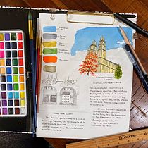 My project for course: Watercolor Travel Journal. Traditional illustration, Watercolor Painting, Architectural Illustration, and Sketchbook project by zambiasmith - 11.05.2023