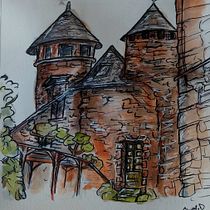 Mon projet du cours : Esquisses d'architecture expressives aux feutres de couleur. Sketching, Drawing, Architectural Illustration, Sketchbook & Ink Illustration project by Cindy de Clerck - 11.06.2023