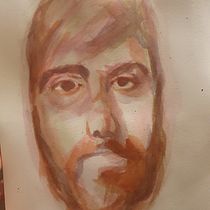 Meu projeto do curso: Retrato artístico em aquarela. Fine Arts, Painting, Watercolor Painting, and Portrait Drawing project by Daniana Soares pinheiro - 11.06.2023