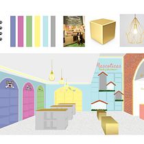 Mi proyecto del curso: Color aplicado al diseño de interiores Petshop. Un proyecto de Diseño de interiores, Decoración de interiores, Interiorismo, Teoría del color y Diseño de espacios de VALERIA CAMMAROTO - 06.11.2023