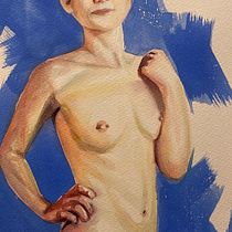 My project for course: The Human Figure in Watercolor. Un progetto di Illustrazione tradizionale, Belle arti, Pittura, Pittura ad acquerello, Disegno realistico e Disegno anatomico di Sara - 01.11.2023