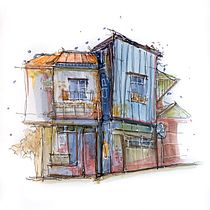 Mi proyecto del curso: Dibujo arquitectónico expresivo con marcadores de colores. Sketching, Drawing, Architectural Illustration, Sketchbook & Ink Illustration project by jaimesjosemiguel - 11.06.2023