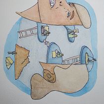 My project for course: Surreal Illustration with Watercolor and Ink. Traditional illustration, Fine Arts, Painting, Drawing, and Watercolor Painting project by skmc_shop - 11.07.2023