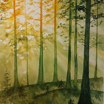 My project for course: Dreamy Watercolor Landscapes: Paint with Light. Un projet de Peinture , et Aquarelle de Ellen - 05.11.2023