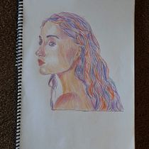 My project for course: Vibrant Portrait Drawing with Colored Pencils. Drawing, Portrait Drawing, Sketchbook, and Colored Pencil Drawing project by beatrizbasilioc - 11.07.2023