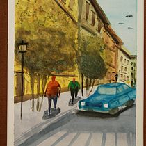 Mi proyecto del curso: Paisajes urbanos en acuarela. Un progetto di Belle arti, Pittura ad acquerello e Illustrazione architettonica di antoniomartins - 08.11.2023