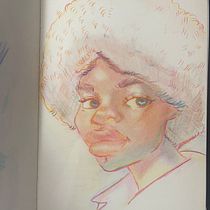 Mi proyecto del curso: Dibujo de retratos llamativos con lápices de colores. Drawing, Portrait Drawing, Sketchbook, and Colored Pencil Drawing project by l_isabelita112 - 09.10.2023