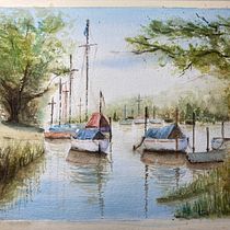 My project for course: Watercolor Techniques for Painting Seascapes. Projekt z dziedziny  Malarstwo, Malowanie akwarelą, Ilustracja naturalist i czna użytkownika alorente22 - 09.11.2023