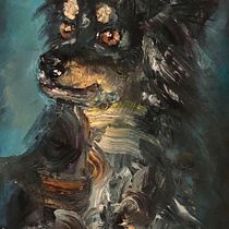 not so realistic Pet Portraits with Oil Painting. Fine Arts, Painting, Oil Painting, and Naturalistic Illustration project by Tiina - 11.09.2023