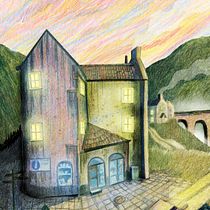 My project for course:  Imaginary Places: Draw, Paint, and Digitize on Photoshop. Sketching, Drawing, Digital Illustration, Architectural Illustration, and Narrative project by Emma Bengtsson - 11.13.2023