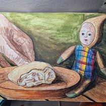Mein Abschlussprojekt für den Kurs: Einführung zur Kinderillustration. Traditional illustration, Fine Arts, Painting, Pencil Drawing, Drawing, Watercolor Painting, Children's Illustration, and Narrative project by Elena - 11.10.2023