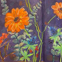 Mein Abschlussprojekt für den Kurs: Botanische Illustration von floralen Acrylgemälden. Fine Arts, Painting, Acr, lic Painting, and Botanical Illustration project by Sandra Kurz-Thurn-Goldenstein - 11.10.2023