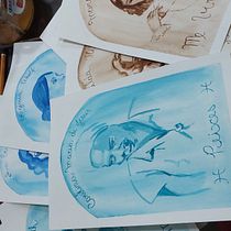 Meu projeto do curso: Ilustração do zodíaco: crie uma série única. Un projet de Illustration traditionnelle, Illustration numérique, Stor , et telling de fehott - 10.11.2023
